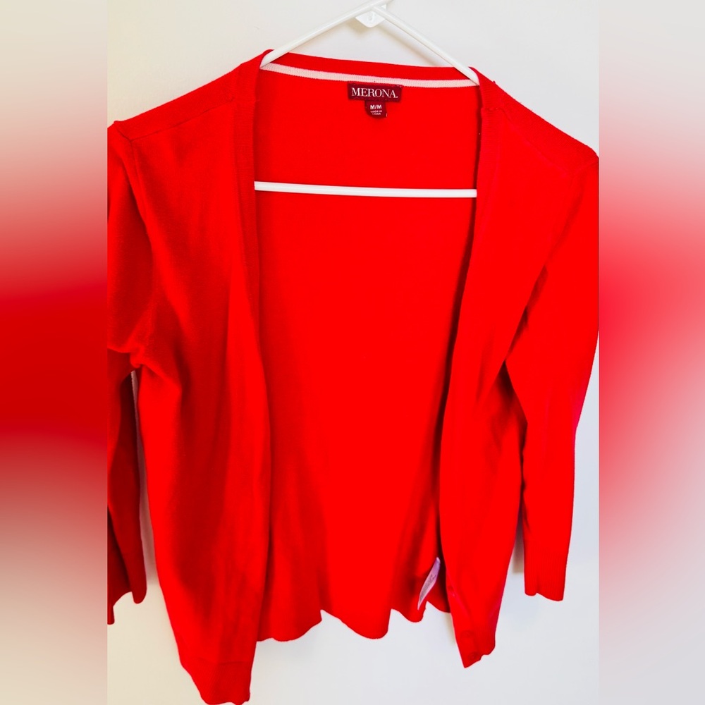 Merona Vibrant Red Women's Cardigan